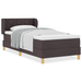Pat box spring cu saltea, maro închis, 90x200 cm, textil - WALTI WALTI