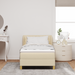 Pat box spring cu saltea, crem, 100x200 cm, textil - WALTI WALTI