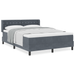 Pat box spring cu saltea, gri închis, 160x200 cm, catifea - WALTI WALTI