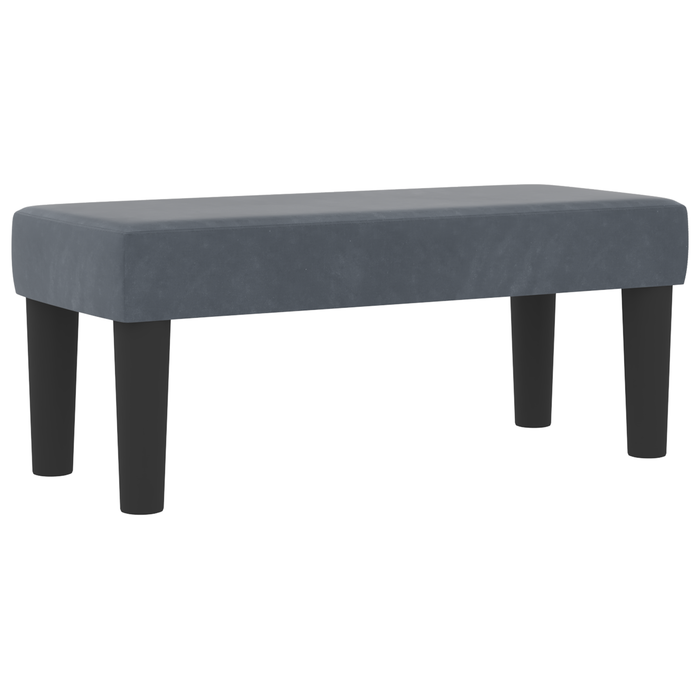 Pat cu Arcuri cu Saltea & Băncuță Gri Închis 80x200 cm Catifea - WALTI WALTI