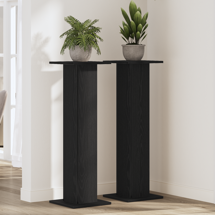 Suport plante, 2 buc., stejar negru, 30x30x95 cm lemn prelucrat - WALTI WALTI