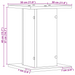 Suport plante, 2 buc., stejar negru, 30x30x40 cm lemn prelucrat - WALTI WALTI