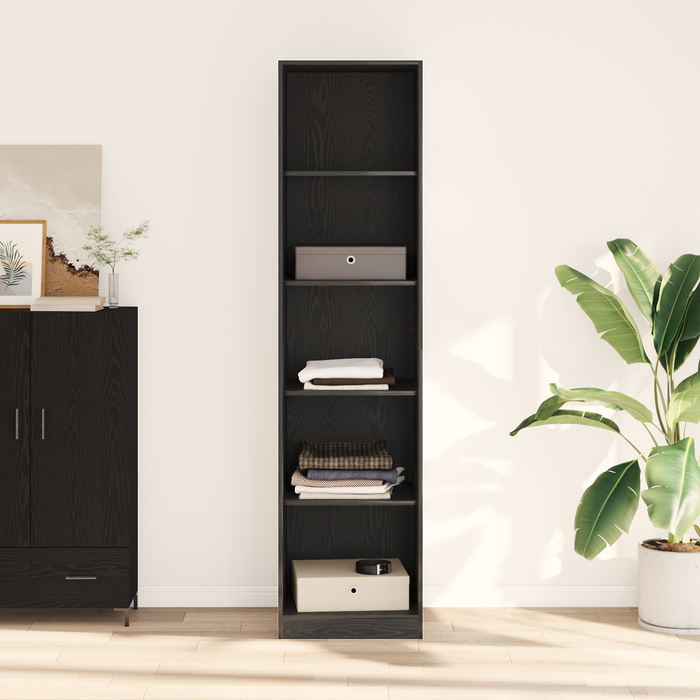 Dulap Negru Stejar 50x50x200 cm din Lemn Ingineresc de la vidaXL - WALTI WALTI