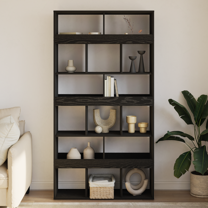 Suport de plante, stejar negru, 140x30x140 cm lemn prelucrat - WALTI WALTI
