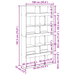 Paravan 2 piese Stejar negru 100x33x187,5 cm Lemn prelucrat - WALTI WALTI