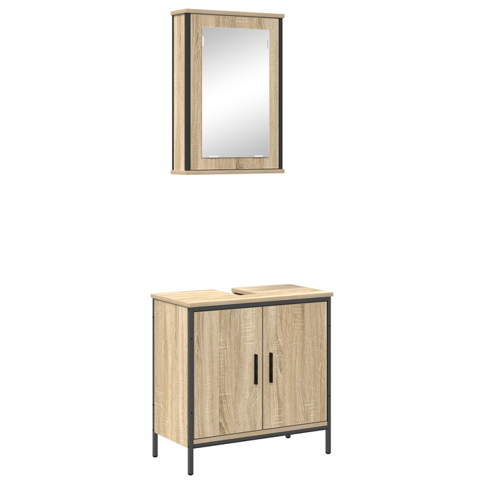 Set Mobilier Baie 2 piese Stejar Enginerie Lemn - WALTI WALTI