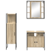 Set Mobilier Baie pe 3 Piese din Lemn Inginerizat Stejar Deschis - WALTI WALTI
