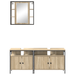 Set dulap baie cu raft Pe perete 3 pcs Stejar sonoma 80 x 30 x 60 cm - WALTI WALTI