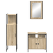 Set mobilier baie 3 piese stejar Sonoma lemn prelucrat - WALTI WALTI
