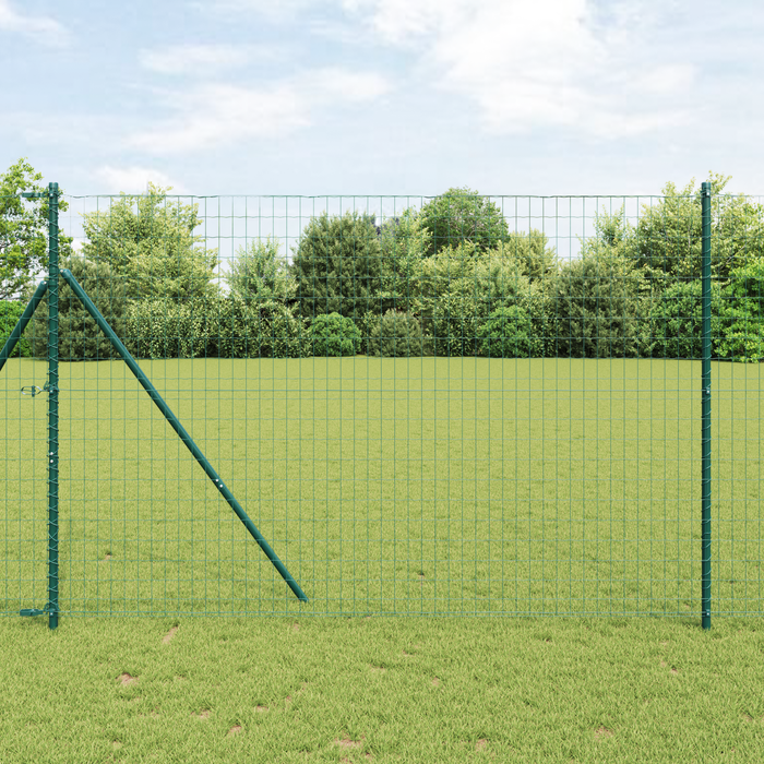 Împrejmuirea euro cu 7 stâlpi 1.5x10 m Oțel galvanizat verde - WALTI WALTI