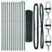 Euro Fence cu 13 Posturi 1x25 m Oțel Galvanizat Verde - WALTI WALTI