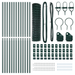 Euro Fence cu 13 Posturi 1x25 m Oțel Galvanizat Verde - WALTI WALTI