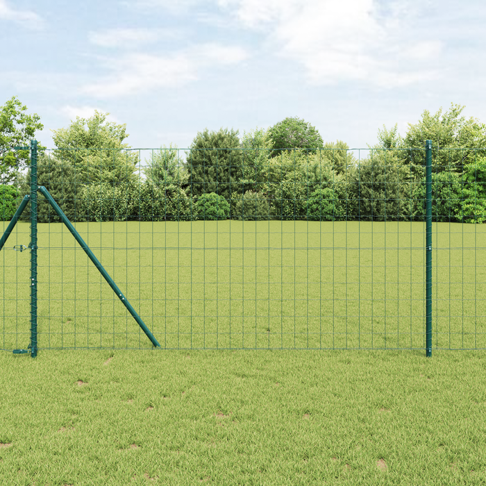 Euro Fence cu 13 Posturi 1x25 m Oțel Galvanizat Verde - WALTI WALTI
