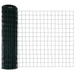 Gard Euro cu 7 Stâlpi 1x10 m Oțel Galvanizat Verde - WALTI WALTI