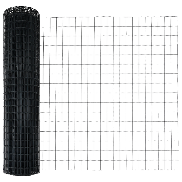 Gard Euro cu 7 Stâlpi 1.2x10 m Oțel Galvanizat Gri - WALTI WALTI