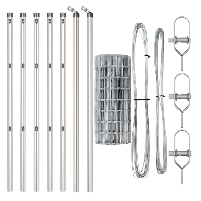 Euro Fence cu 7 Stâlpi 0.6x10 m Oțel Galvanizat - WALTI WALTI