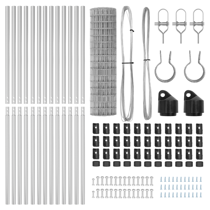 Gard Euro cu 13 stâlpi 1.2x25 m Oțel galvanizat - WALTI WALTI