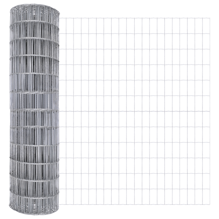 Gard Euro cu 7 Stâlpi cu Vârf 1.6x10 m Oțel Galvanizat - WALTI WALTI