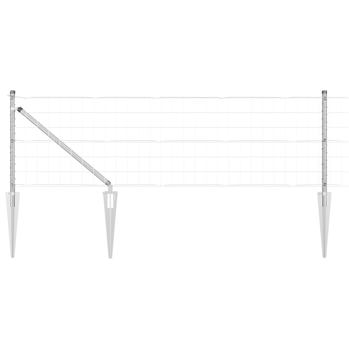 Gard Euro cu 7 ștecheri 0.8x10 m Oțel galvanizat - WALTI WALTI