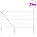 Euro Fence cu 13 Stâlpi cu Vârf 1.2x25 m Oțel Galvanizat - WALTI WALTI