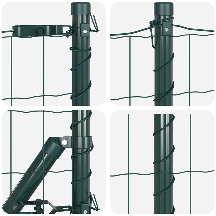 Împrejmuire Euro cu 13 stâlpi flansați 1x25 m Oțel galvanizat - WALTI WALTI