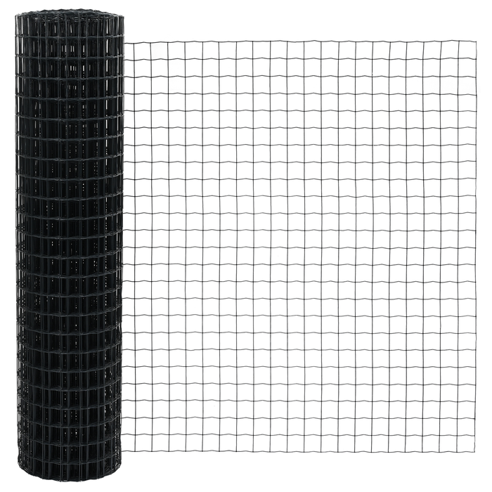 Gard Euro cu 13 Stâlpi Flansa 0.8x25 m Oțel Galvanizat - WALTI WALTI