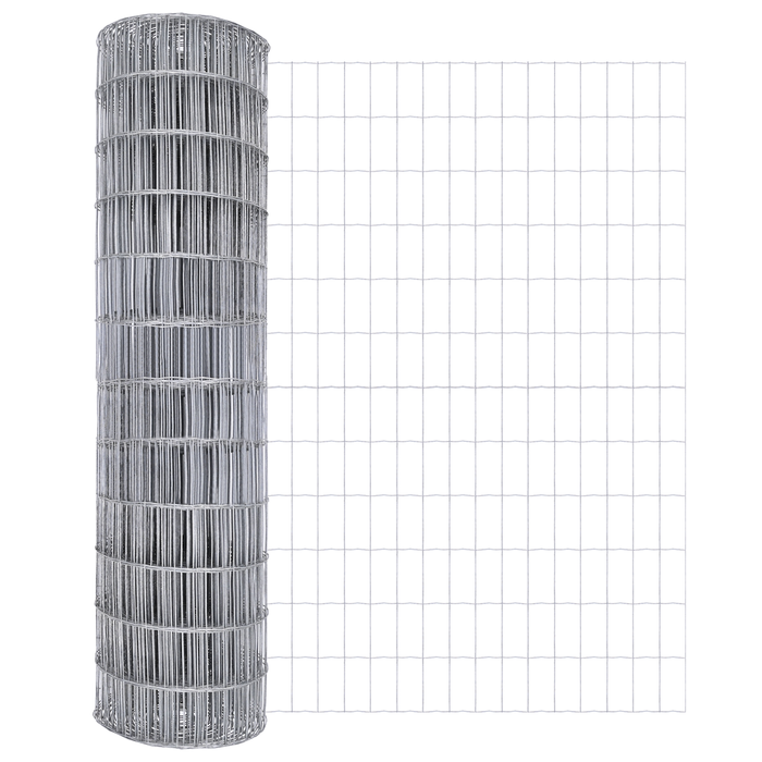 Euro Fence cu 13 stâlpi flanșați 1x25 m din oțel galvanizat - WALTI WALTI