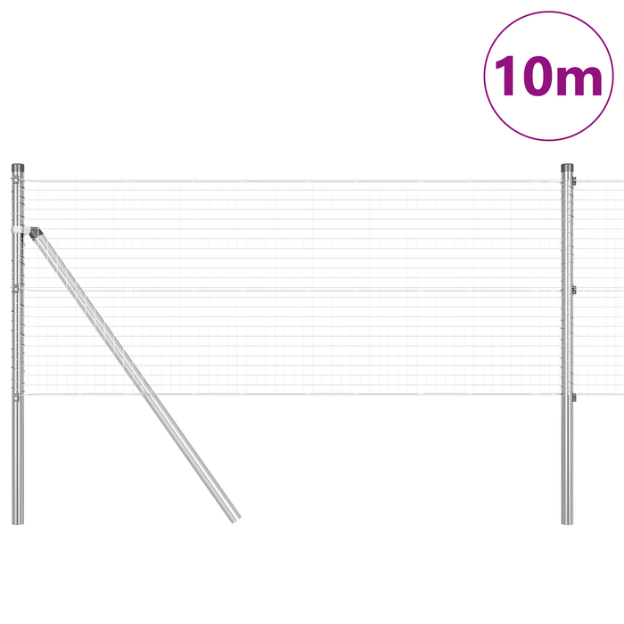 Gard din sârmă sudată cu 7 stâlpi 0.4x10 m Oțel galvanizat - WALTI WALTI