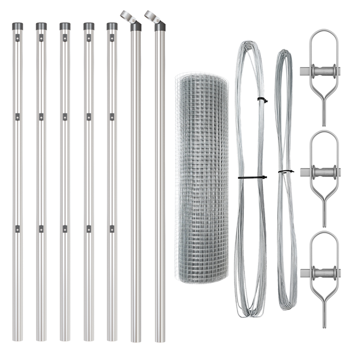Gard din sârmă sudată cu 7 stâlpi 0.4x10 m Oțel galvanizat - WALTI WALTI
