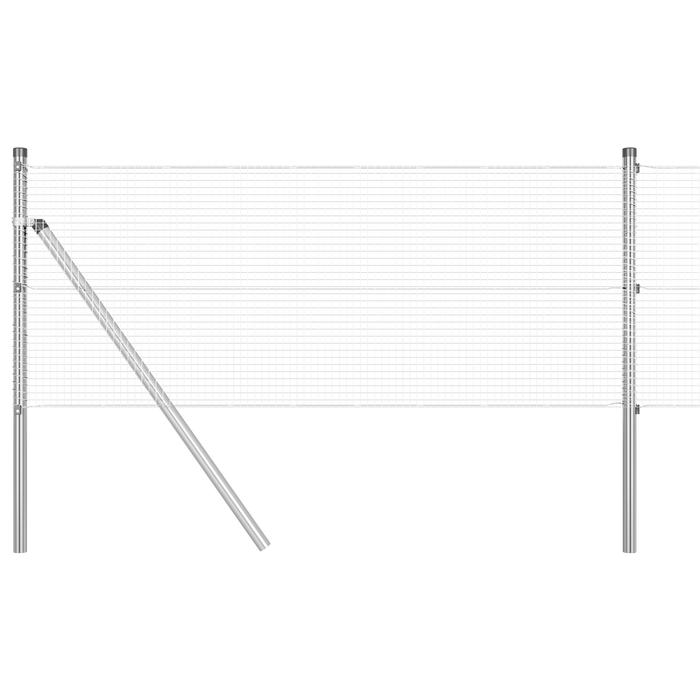 Gard Sudat cu 7 Stâlpi 0.6x10 m Oțel Galvanizat - WALTI WALTI