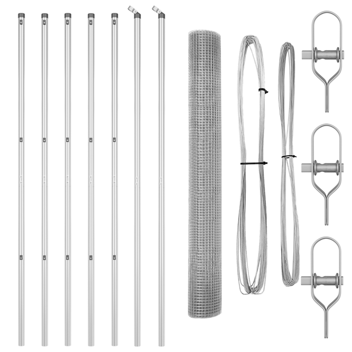 Fereastră din Sârmă Sudată cu 7 Stâlpi 1.2x10 m Oțel Galvanizat - WALTI WALTI