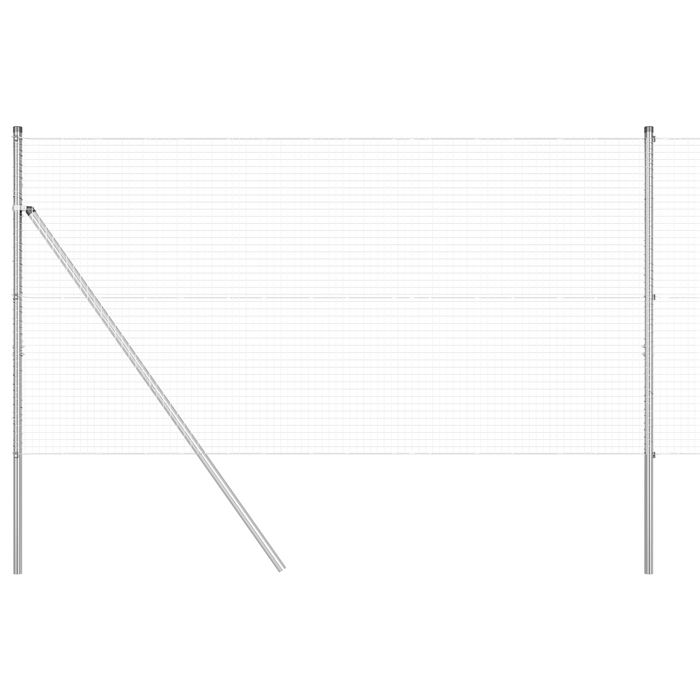 Gard din Plasă Sudată cu 7 Stâlpi 1.2x10 m Oțel Galvanizat - WALTI WALTI