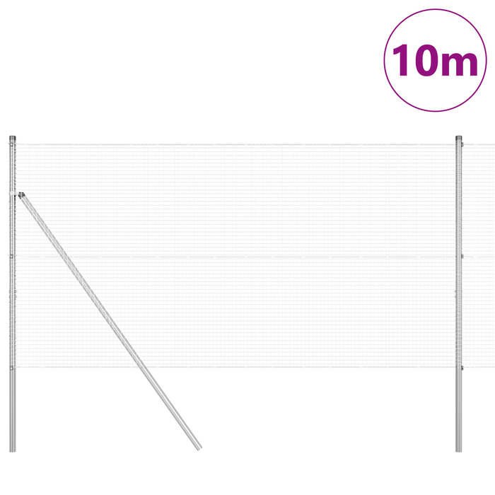 Gard din sârmă sudată cu 7 Stâlpi 1.4x10 m Oțel Galvanizat - WALTI WALTI