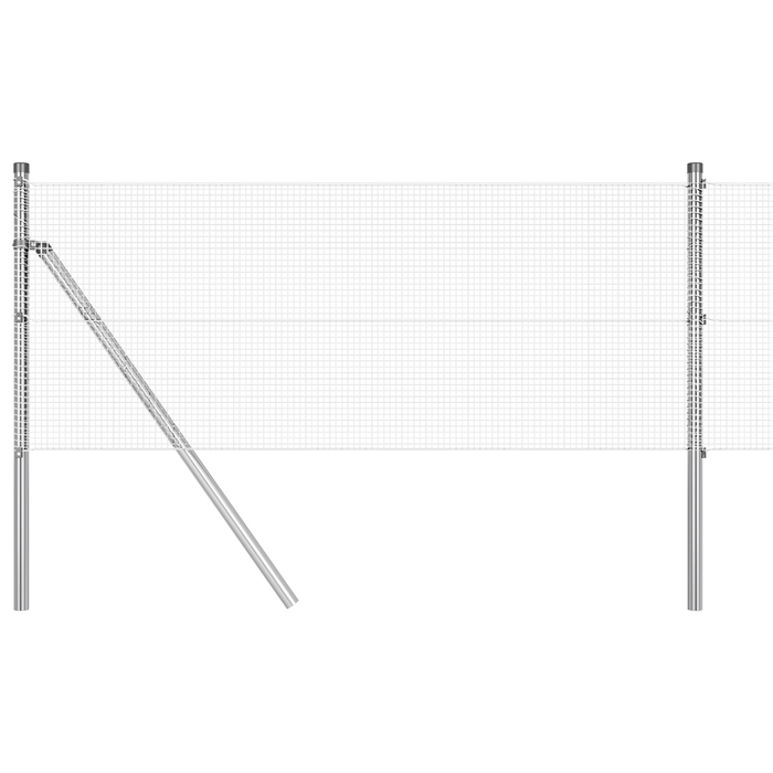 Gard din plasă sudată cu 13 stâlpi 0.4 x 25 m din oțel galvanizat - WALTI WALTI