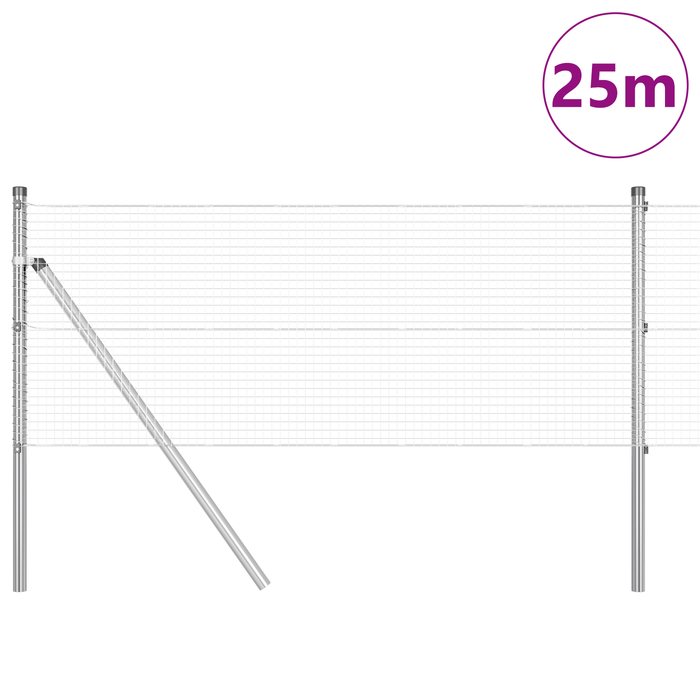 Gard din sârmă sudată cu 13 stâlpi 0.4x25 m Oțel galvanizat - WALTI WALTI