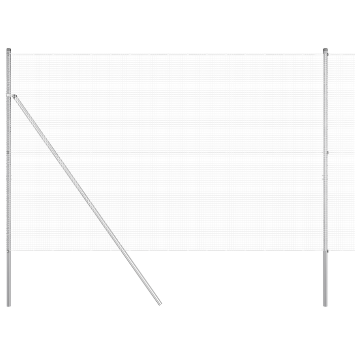 Gard cu Fibră Săpată cu 13 Posturi 1.5x50 m Oțel Galvanizat - WALTI WALTI