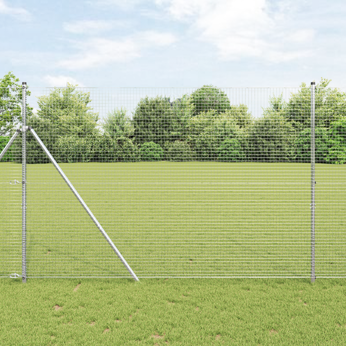 Gard din Sârmă Sudată cu 13 Stâlpi 1.5x50 m Oțel Galvanizat - WALTI WALTI