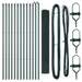 Set de Stâlpi pentru Gard Set de 2 Verde Oțel vopsit electrostatic - WALTI WALTI