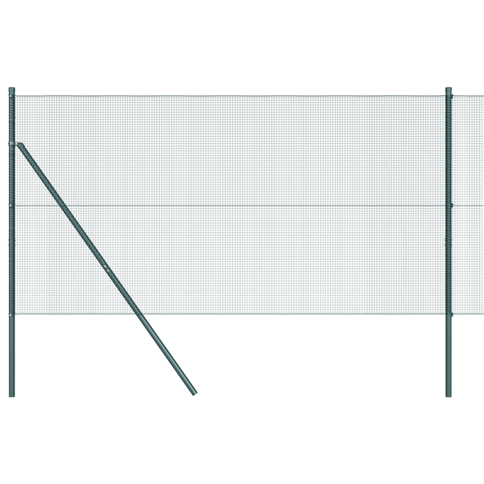 Împrejmuire din sârmă sudată cu 13 stâlpi Verde 1.4x25 m Oțel - WALTI WALTI