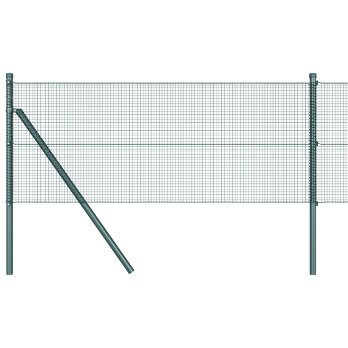 Gard din sârmă sudată cu 13 stâlpi Verde 0.6x50 m Oțel - WALTI WALTI