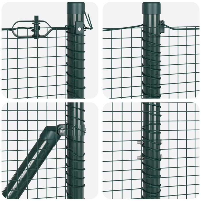 Împrejmuire Sudată cu 13 Stâlpi Verde 1.2x50 m Oțel - WALTI WALTI