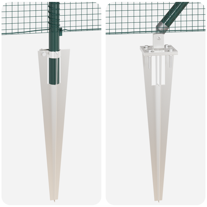 Fierăstrău din Sârmă Sudată cu 13 Stâlpi cu Vârf Verde 1,6x25 m Oțel - WALTI WALTI