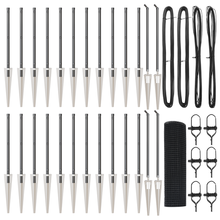 Fierăstrău cu plasă sudată cu 13 țăruși gri 0.6x50 m din oțel - WALTI WALTI