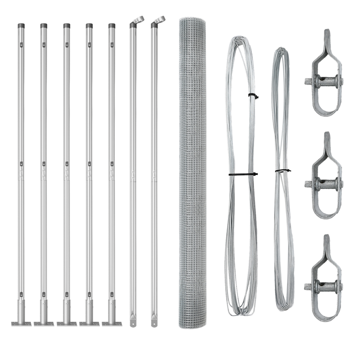 Fierăstrău cu sârmă sudată cu 7 posturi flanșate 1.5x10 m Oțel galvanizat - WALTI WALTI