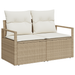 Set de sofa de grădină vidaXL cu 6 piese și perne Bej Poli Ratan - WALTI WALTI