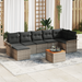 Set de Canapea Grădină 8 Piese cu Perne Gri Poly Rattan Acacia - WALTI WALTI