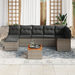 Set de Canapea Grădină 8 Piese cu Perne Gri Poly Rattan Acacia - WALTI WALTI