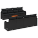 Set canapea grădină vidaXL 9 piese cu perne ratan negru acacia - WALTI WALTI