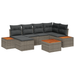 Set Canapea vidaxl 7 Piese Perne Gri Poliratan Acacia - WALTI WALTI