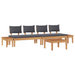 Set Masă Grădină vidaXL 5 Piese Lemn Teak Solid - WALTI WALTI